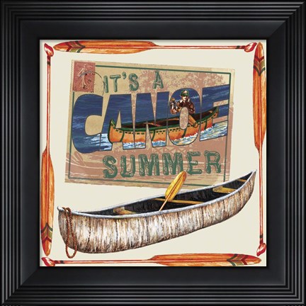 Framed Canoe Summer Print