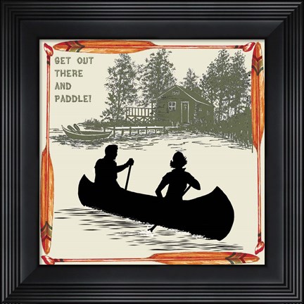 Framed Get Out There Paddle Print