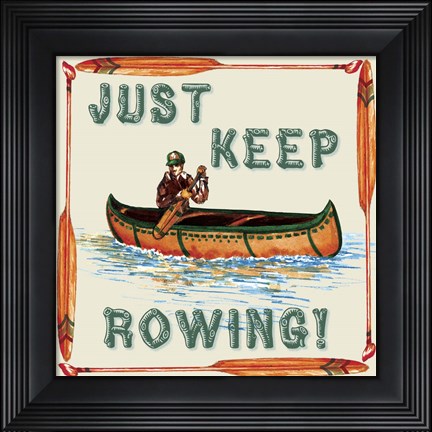 Framed Keep Rowing Print