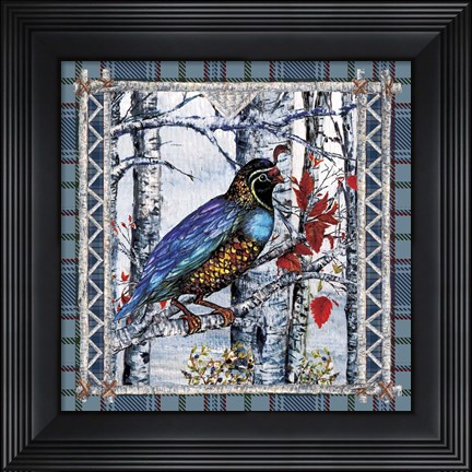 Framed Birch Frame Plaid-Partridge Print