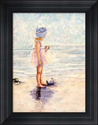 Framed Discoveries At The Beach Print