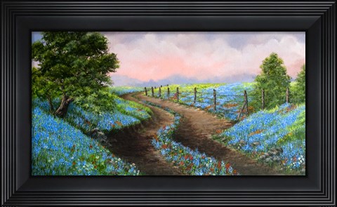Framed Texas Bluebonnets Print