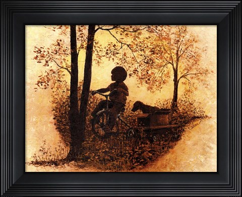 Framed Adventure Bound...A Boy And His Dog Print