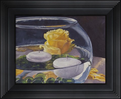 Framed Yellow Rose Print