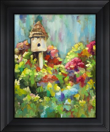 Framed Spring Birdhouse Print
