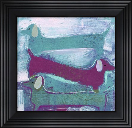 Framed 3 Dog Print