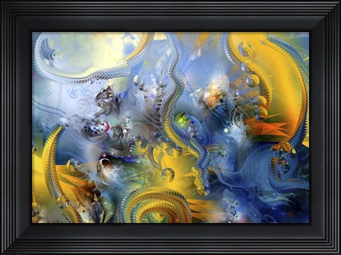 Framed Abstract Yellow Print