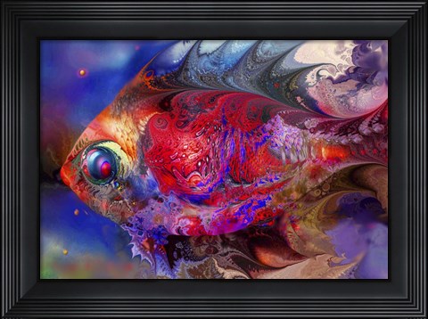 Framed Beautiful Red Fish Print