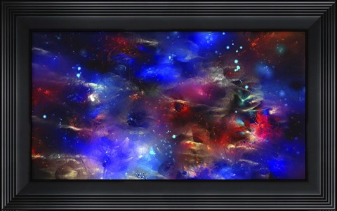 Framed Cosmic Blue Print