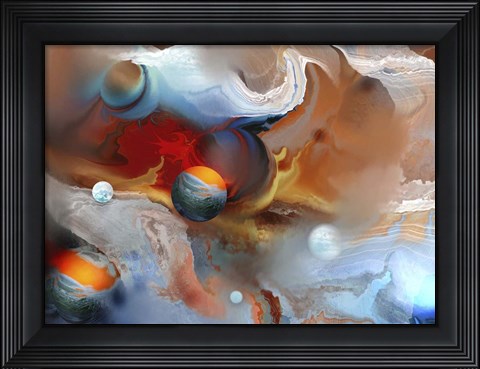 Framed Planet Firefox Print