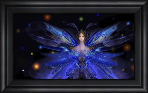 Framed Butterfly Blue Princess Print