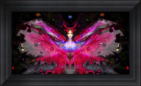 Framed Butterfly Red Dancer Print