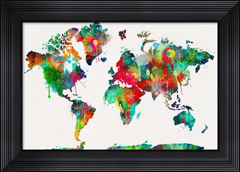 Framed World Map 2 Print