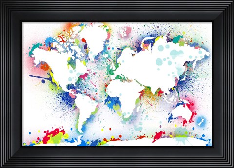 Framed World Map 3 Print