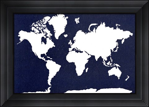Framed World Map 5 Print