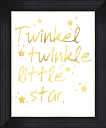 Framed Twinkle Twinkle Little Star Print