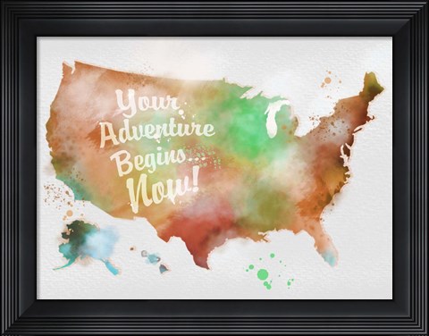 Framed Autumn Adventure USA Print