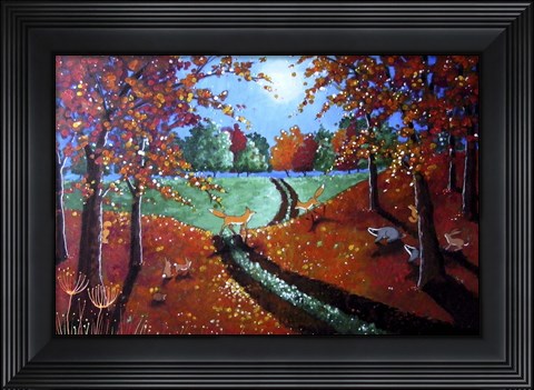Framed Autumn Gathering Print