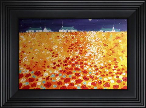 Framed Moonlit Poppies Print