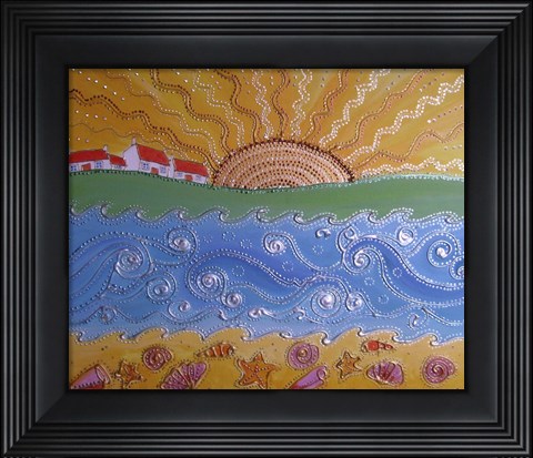 Framed Ocean Bejewelled Print