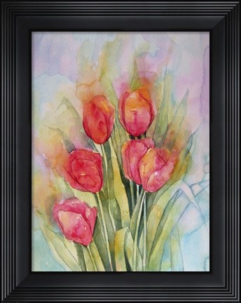 Framed Vibrant Tulips Print