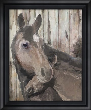 Framed Mare and Colt Print