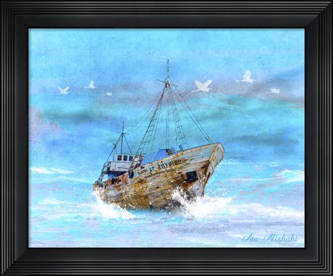 Framed Blue Sea Print
