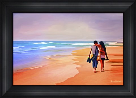 Framed Beach Walk Print