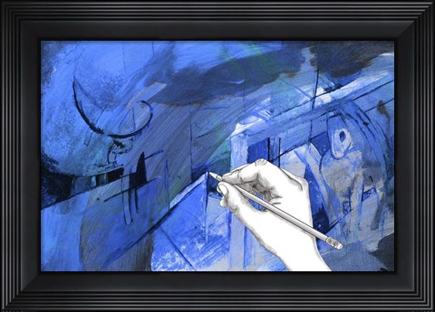 Framed Artist At Work Print