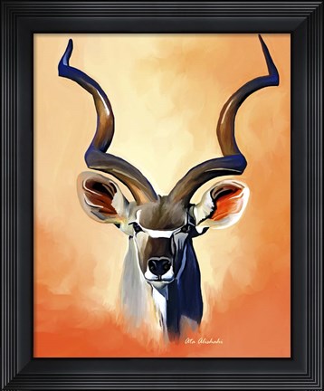 Framed Antelope Head Print