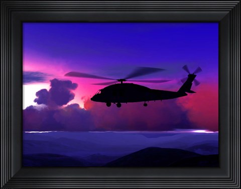 Framed Helicopter Print