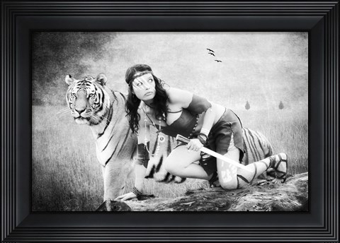 Framed Tiger Girl Print