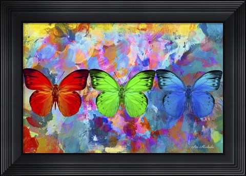 Framed Red, Green &amp; Blue Print