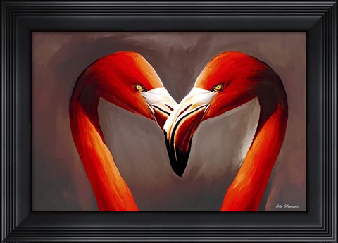 Framed Birds Love Print
