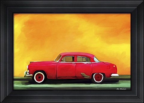 Framed Red Car 2 Print