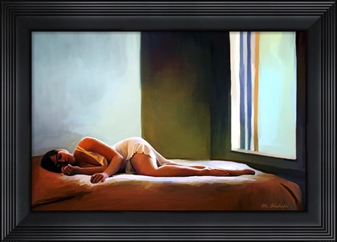 Framed Sleeping Lady Print