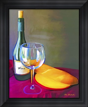 Framed Wine Bread Print