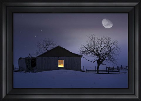 Framed Winter Night Print