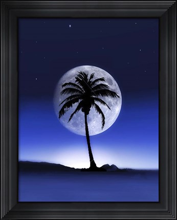 Framed Big Moon Night Print