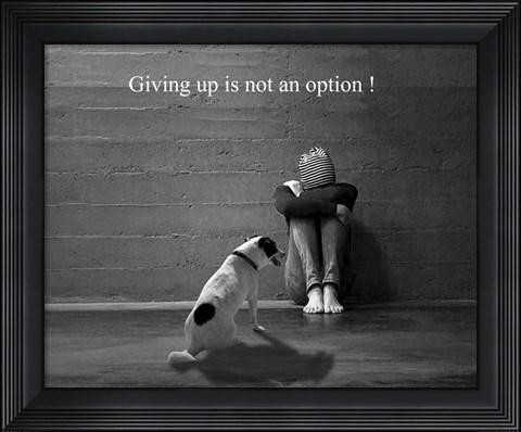 Framed Don't Give Up Print