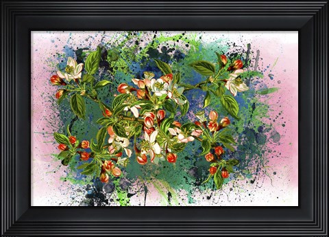 Framed Flower Design 2 Print
