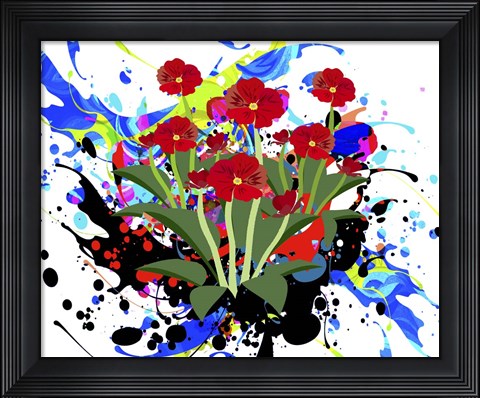 Framed Flower Design 4 Print