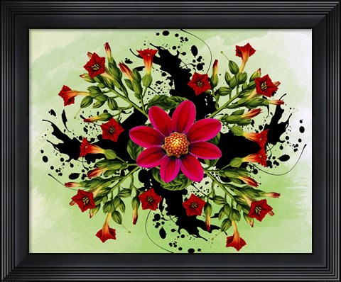 Framed Flower Design 6 Print