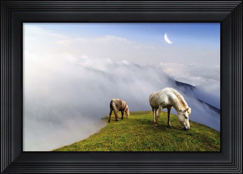 Framed Mountain Horses Print