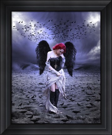 Framed Sad Angel Print