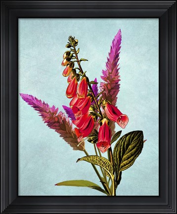 Framed Color Leaves B Print