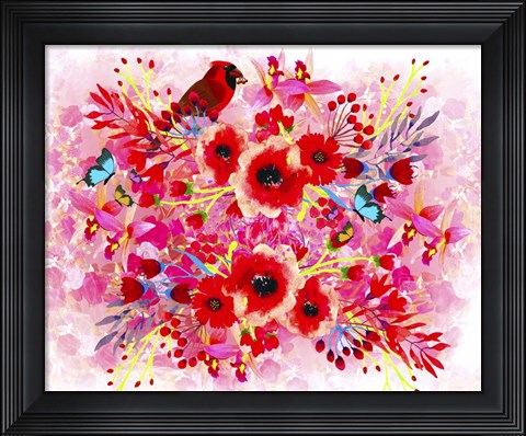 Framed Floral Design F Print