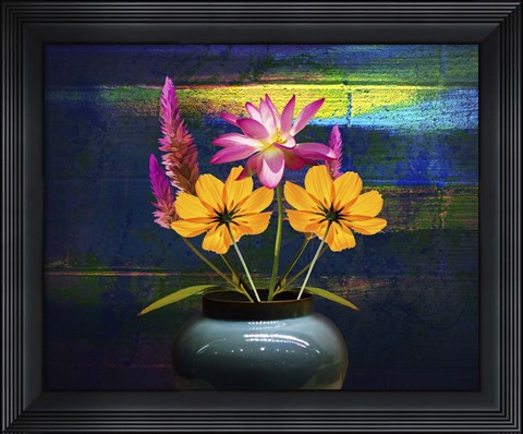 Framed Floral Design T Print