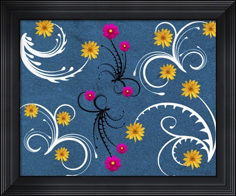 Framed Flower Design 6 Print