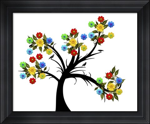 Framed Flower Tree Print